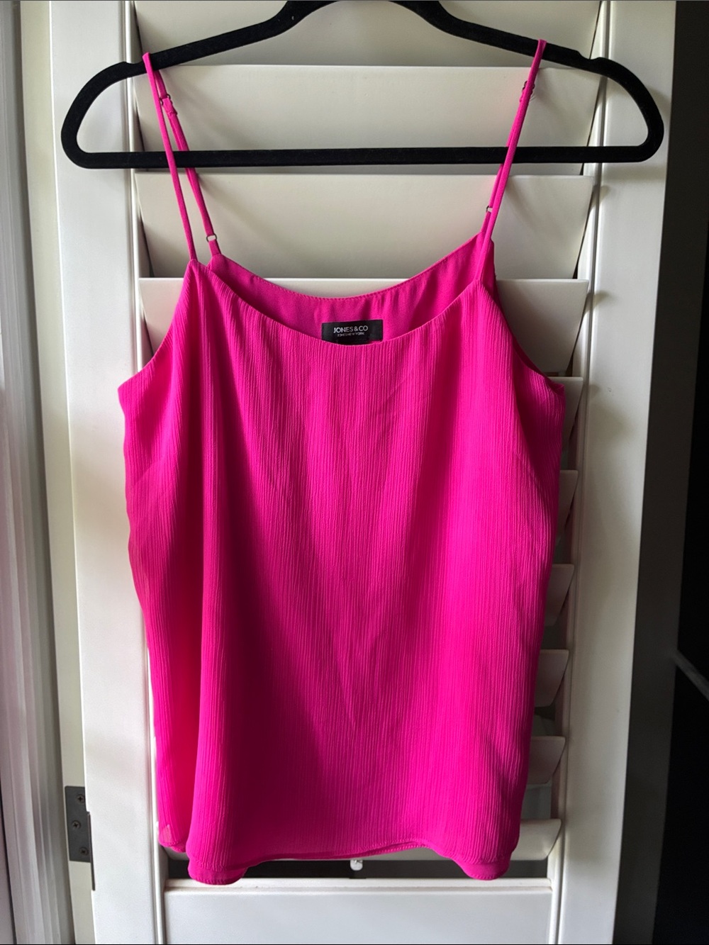 Jones & CO New York Hot Pink Spaghetti Strap Cami Top